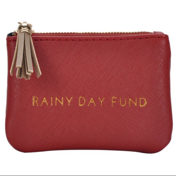 Handbags - VEGAN  RAINY DAY FUND COIN WALLET -RED
